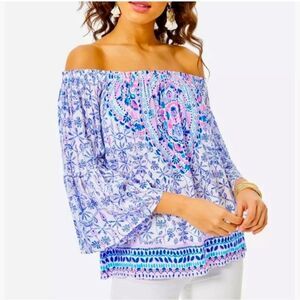 Lilly Pulitzer Nevie Off the Shoulder Top